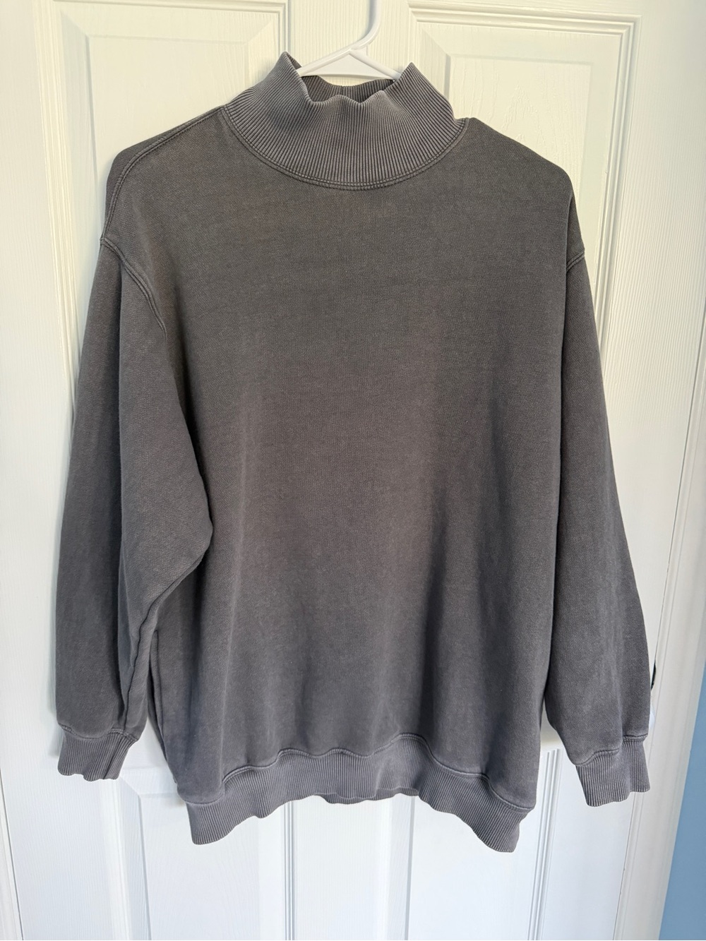 Aerie Grey Mockneck Sweatshirt Oversized